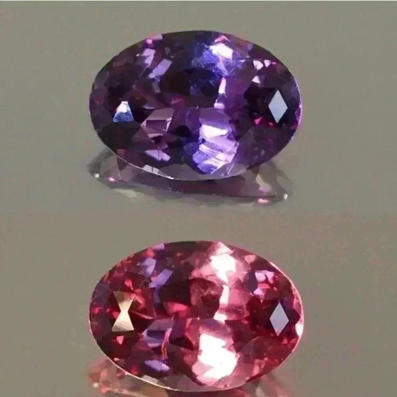 3.008 CT oval SPESSARTITE GARNET RED TO PURPLE COLOR CHANGE HIGH QUALITY TESTED - Picture 3 of 13